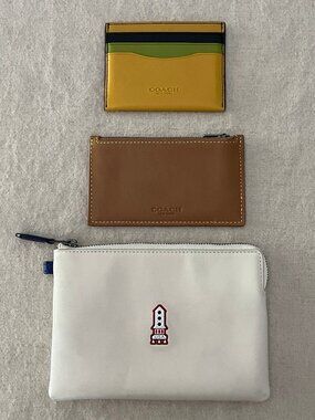 Coach bundle - 2 card cases and 1 zip pouch - Authentic